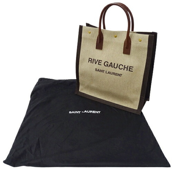 Saint Laurent SAINT LAURENT Bag Ladies Tote Rive Gauche Canvas Beige Brown - Picture 7 of 13